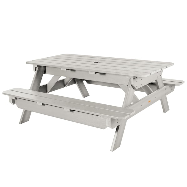 Highwood Usa Rectangle Hometown Picnic Table, Harbor Gray, 6 ft L, 30 in H Overall AD-TBL-HI02-HGR - main